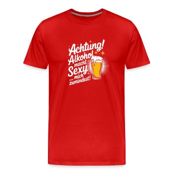 Mallorca Party Spruch Vatertag - Männer Premium Bio T-Shirt - Rot - Vorne - Damien (186cm)