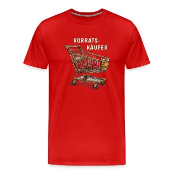SHOPPING CART STOCK BUYER - Men's Premium Organic T-Shirt - red - Front - Damien (186cm)