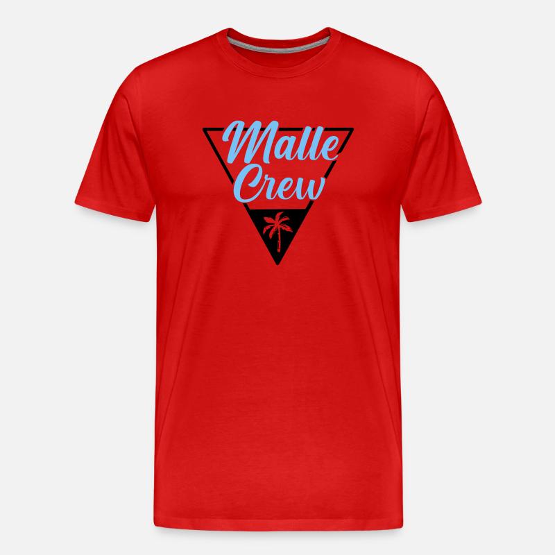 Malle Crew Mallorca - Männer Premium Bio T-Shirt - Rot