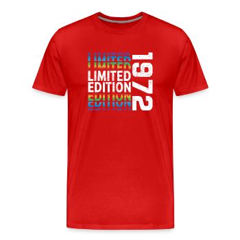 Limited Edition 1972 - Men's Premium Organic T-Shirt - red - Front - Damien (186cm)