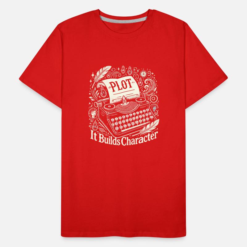 Plot Es baut Charakter auf Männer Premium Bio T-Shirt