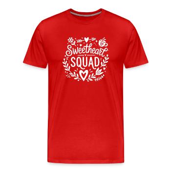 Sweetheart Squad - Men's Premium Organic T-Shirt - red - Front - Damien (186cm)