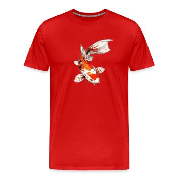 Koi Koi Carpe - T-shirt bio Premium Homme - rouge - Devant - Damien (186cm)