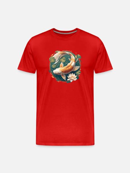 Kois Koi Karpfen - Männer Premium Bio T-Shirt - Rot