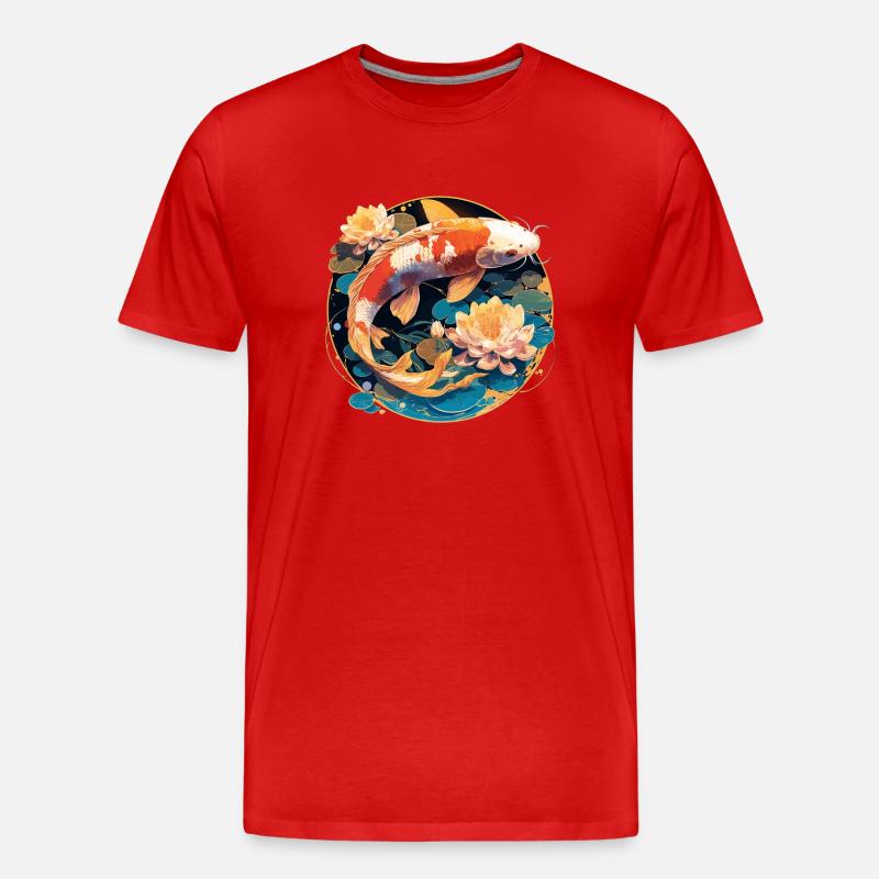 Kois Koi Karpfen - Männer Premium Bio T-Shirt - Rot