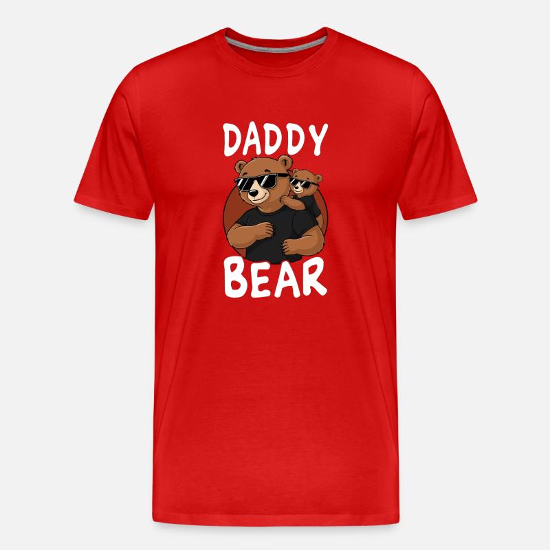 Daddy Bear - Männer Premium Bio T-Shirt - Rot