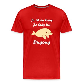 Dugong - Men's Premium Organic T-Shirt - red - Front - Damien (186cm)