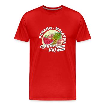 Penang Reisender Asian - Männer Premium Bio T-Shirt - Rot - Vorne - Damien (186cm)