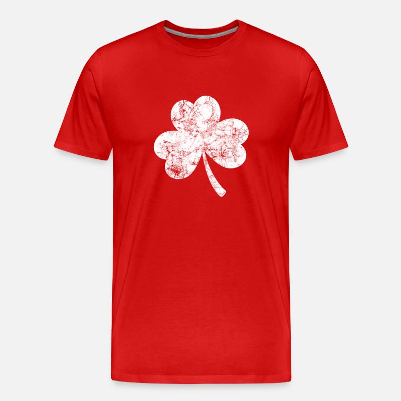 Trèfle - Saint-Patrick - Irlande - T-shirt bio Premium Homme - rouge