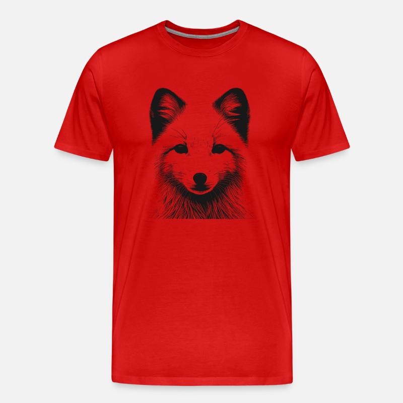Polarfuchs - Männer Premium Bio T-Shirt - Rot