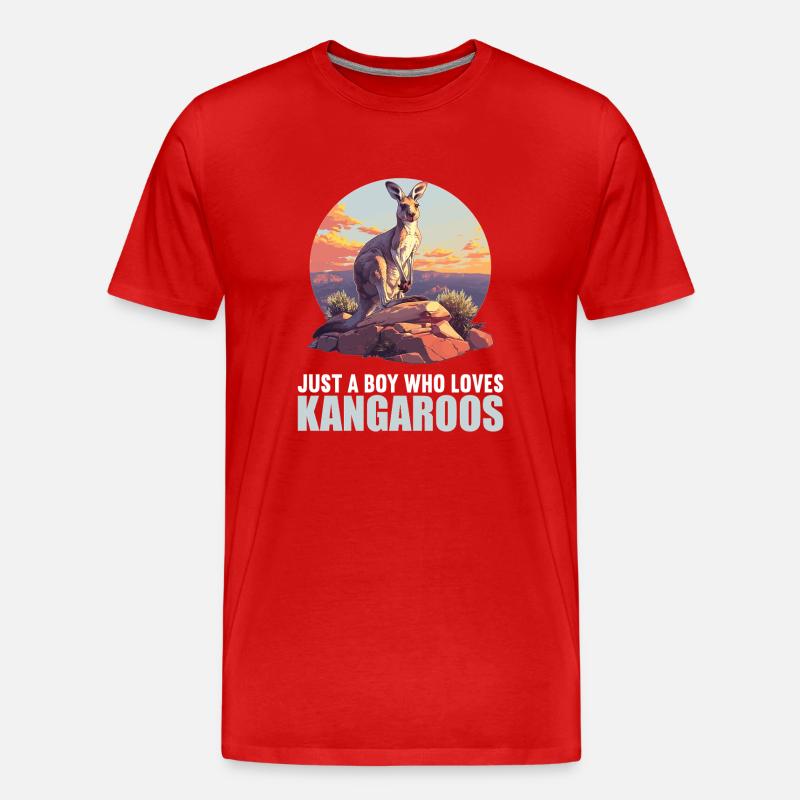 Kängurus Känguru - Männer Premium Bio T-Shirt - Rot