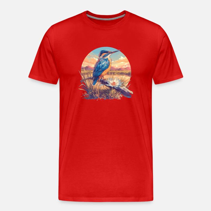 Eisvögel Eisvogel - Männer Premium Bio T-Shirt - Rot