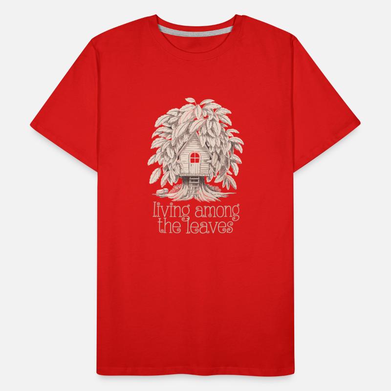 Constructeur de cabanes dans les arbres Construction de cabane dans les arbres T-shirt bio Premium Homme