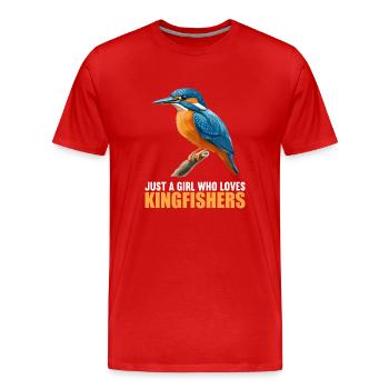 Martin-pêcheur Martin-pêcheur - T-shirt bio Premium Homme - rouge - Devant - Damien (186cm)