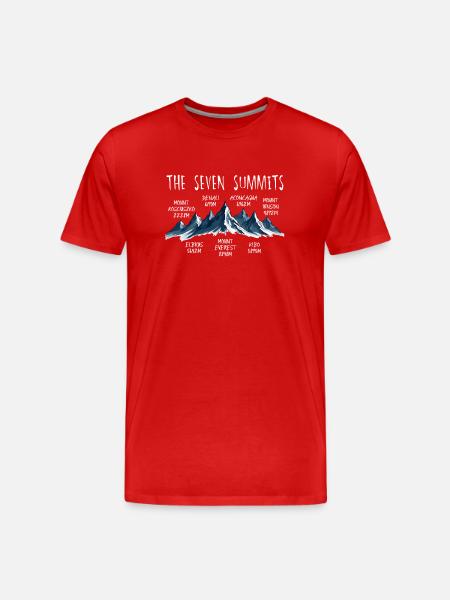 Seven Summits Kosciuszko - Men's Premium Organic T-Shirt - red