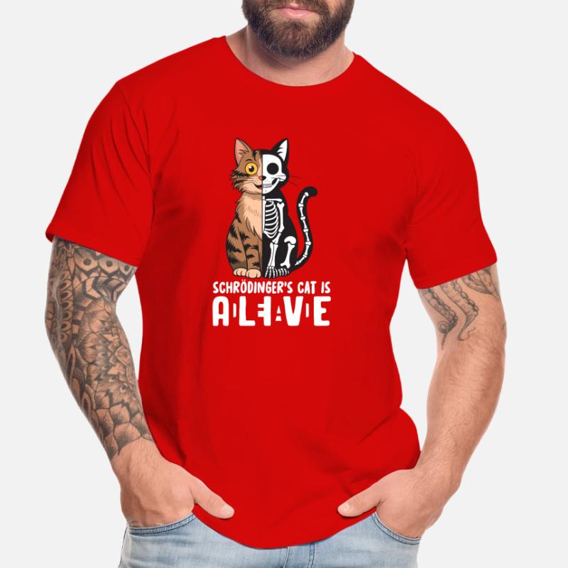 Le chat de Schrödinger mort et vif T-shirt bio Premium Homme