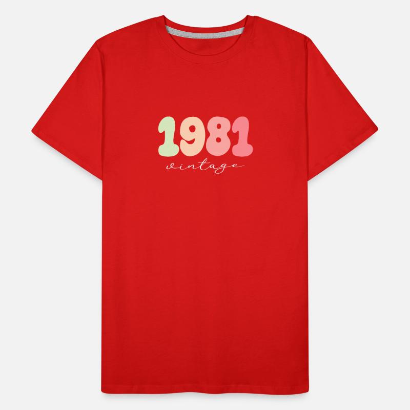 Anniversaire Année de naissance 1981 T-shirt bio Premium Homme