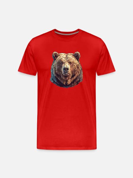 Kodiak Bear Kodiak Bear - Men's Premium Organic T-Shirt - red