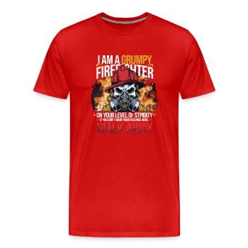 MÜRRISCHER FEUERWEHRMANN - Männer Premium Bio T-Shirt - Rot - Vorne - Damien (186cm)