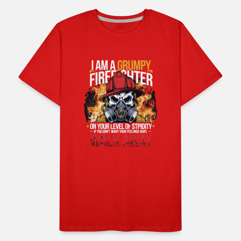 GRUMPY FIREFIGHTHER Men's Premium Organic T-Shirt