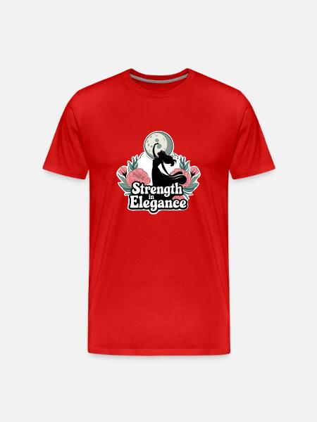 STRENGTH IN ELEGANCE - Men's Premium Organic T-Shirt - red