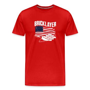 Mason American Pride Craftsmanship Tribute - Men's Premium Organic T-Shirt - red - Front - Damien (186cm)