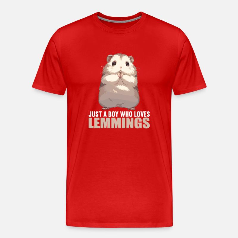 Lemminge Lemming - Männer Premium Bio T-Shirt - Rot