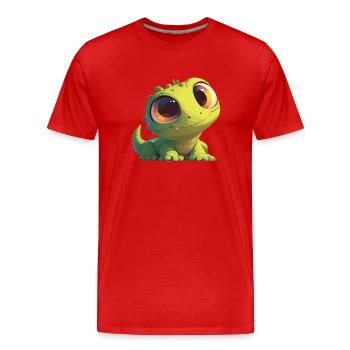 Lézards Lézard - T-shirt bio Premium Homme - rouge - Devant - Damien (186cm)