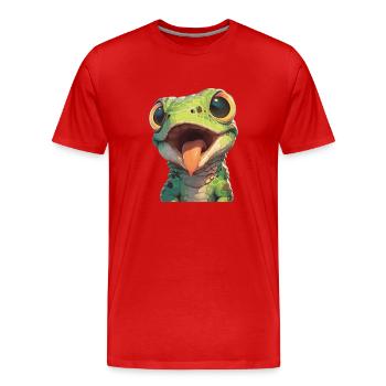 Lézards Lézard - T-shirt bio Premium Homme - rouge - Devant - Damien (186cm)