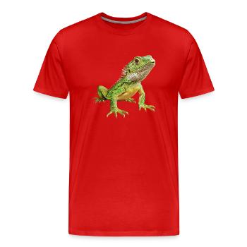 Lézards Lézard - T-shirt bio Premium Homme - rouge - Devant - Damien (186cm)