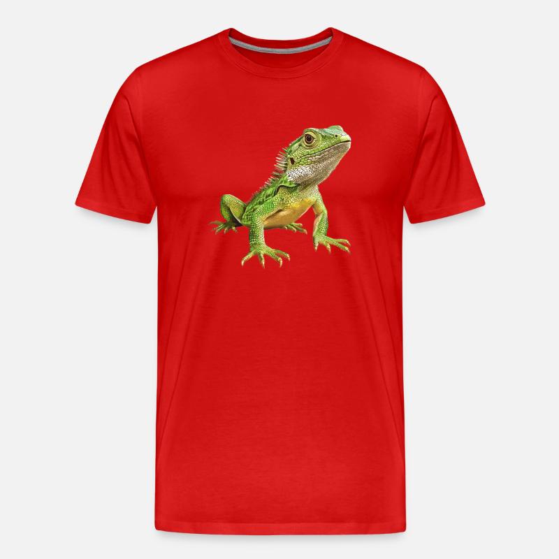 Eidechsen Eidechse - Männer Premium Bio T-Shirt - Rot