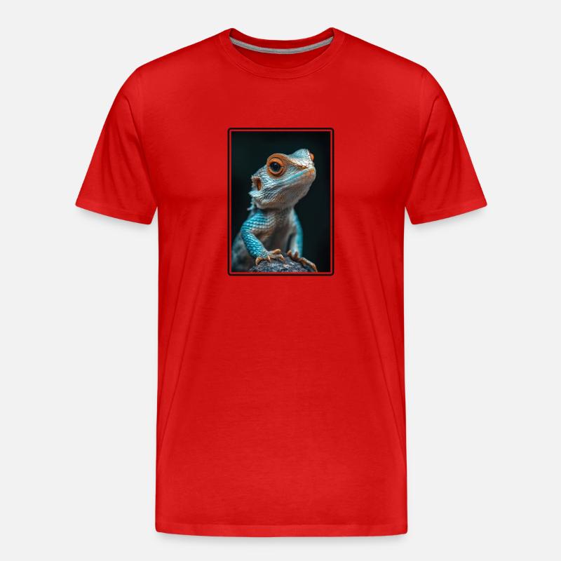 Eidechsen Eidechse - Männer Premium Bio T-Shirt - Rot