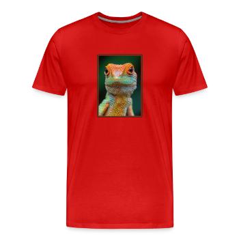 Lézards Lézard - T-shirt bio Premium Homme - rouge - Devant - Damien (186cm)