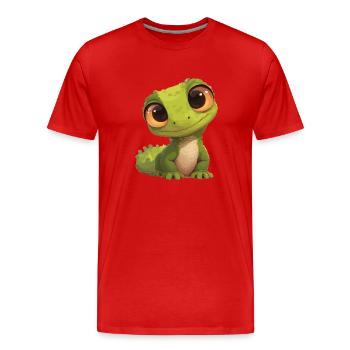 Lézards Lézard - T-shirt bio Premium Homme - rouge - Devant - Damien (186cm)