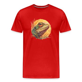 Lézards Lézard - T-shirt bio Premium Homme - rouge - Devant - Damien (186cm)