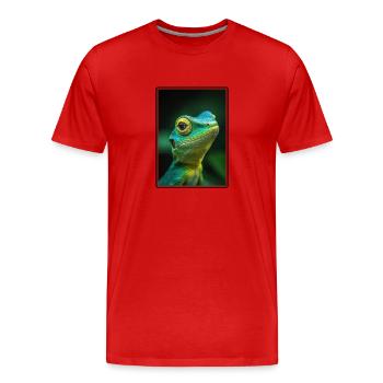 Lézards Lézard - T-shirt bio Premium Homme - rouge - Devant - Damien (186cm)