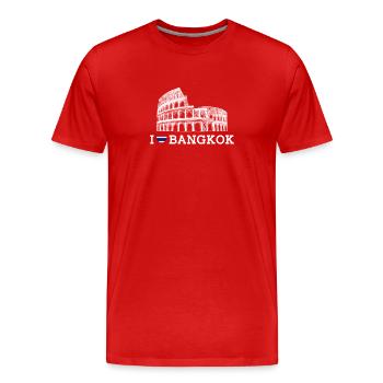 J’aime Bangkok Heart Flag Cool Bangkok Colosseum - T-shirt bio Premium Homme - rouge - Devant - Damien (186cm)