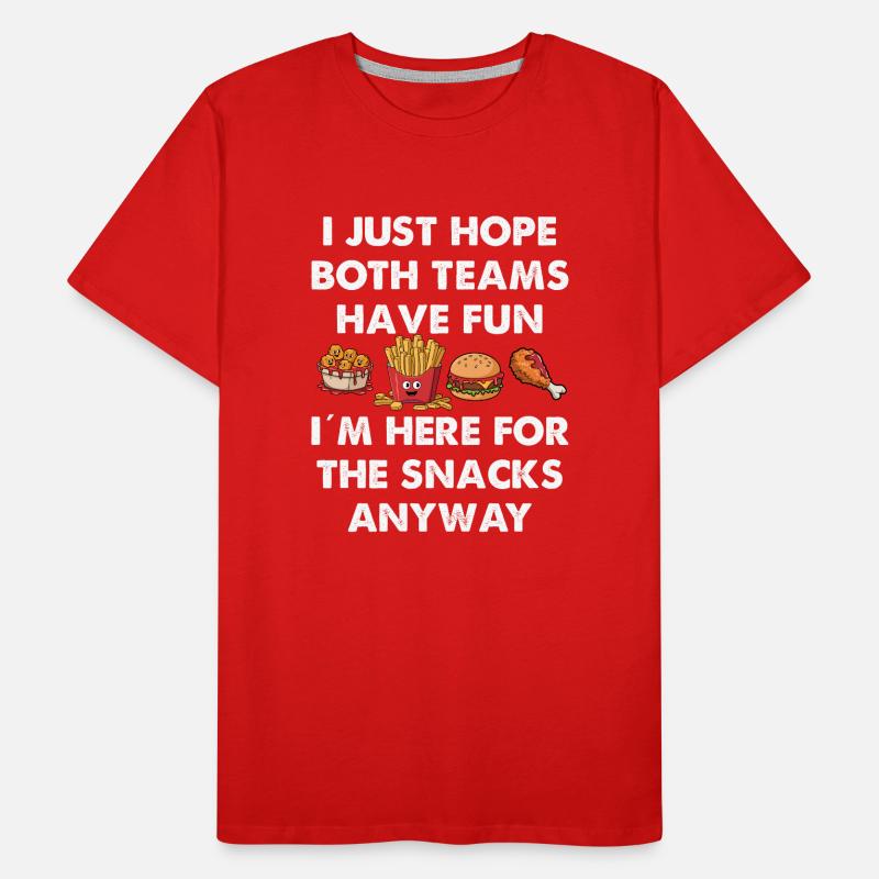 Just here for the snacks i hope both have fun Men's Premium Organic T-Shirt
