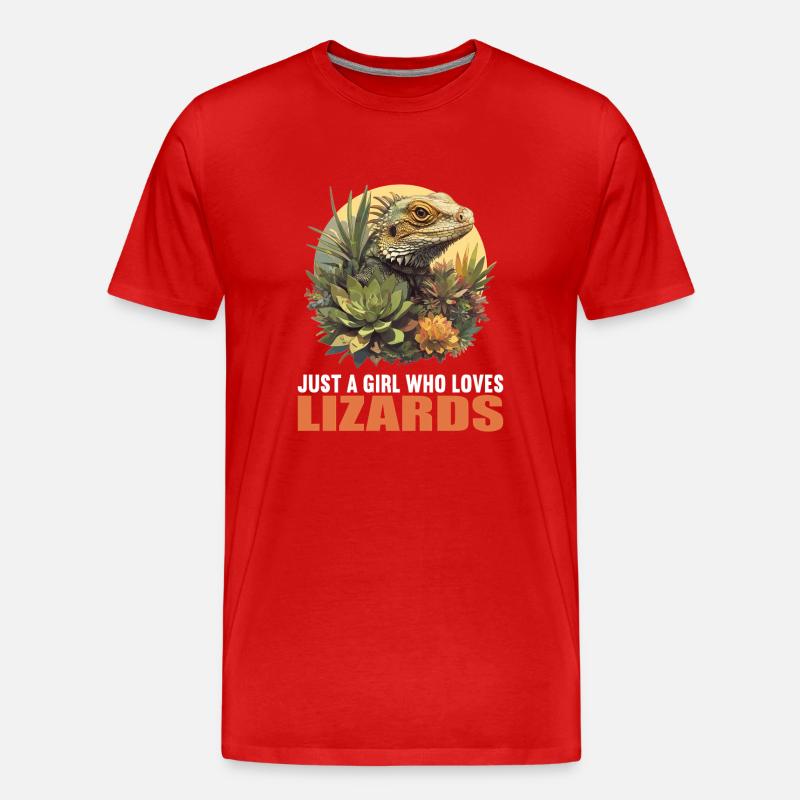 Eidechsen Eidechse - Männer Premium Bio T-Shirt - Rot