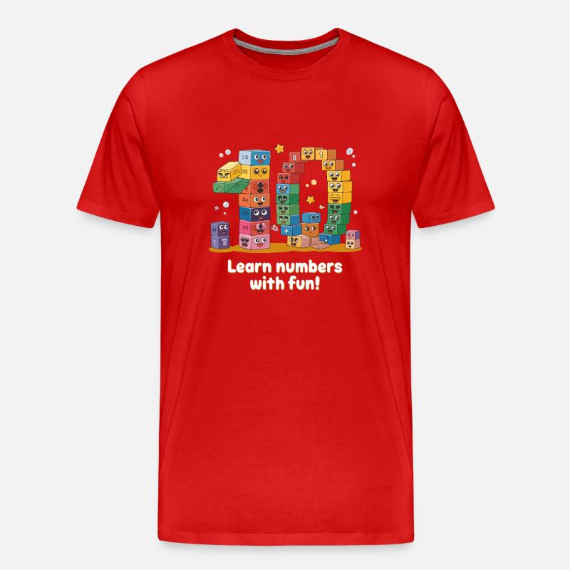 ZAHL TAG - Männer Premium Bio T-Shirt - Rot