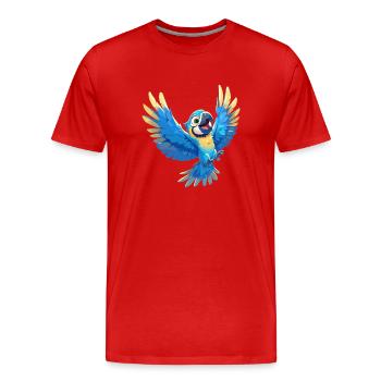L’ère de l’ara - T-shirt bio Premium Homme - rouge - Devant - Damien (186cm)
