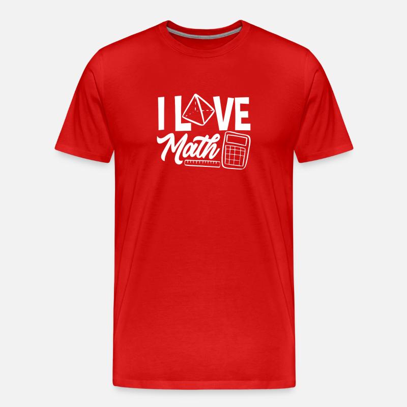 Math Teacher Math Gift - Men's Premium Organic T-Shirt - red
