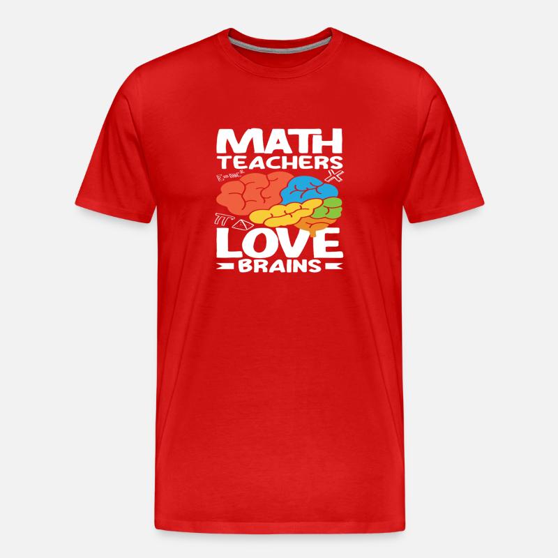 Math Teacher Math Gift - Men's Premium Organic T-Shirt - red