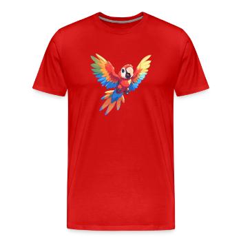 L’ère de l’ara - T-shirt bio Premium Homme - rouge - Devant - Damien (186cm)