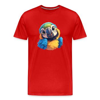L’ère de l’ara - T-shirt bio Premium Homme - rouge - Devant - Damien (186cm)