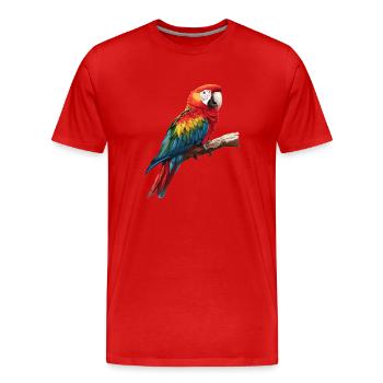 L’ère de l’ara - T-shirt bio Premium Homme - rouge - Devant - Damien (186cm)