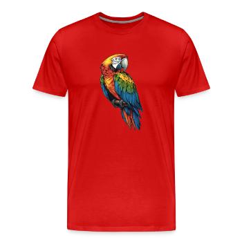 L’ère de l’ara - T-shirt bio Premium Homme - rouge - Devant - Damien (186cm)