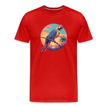 L’ère de l’ara - T-shirt bio Premium Homme - rouge - Devant - Damien (186cm)