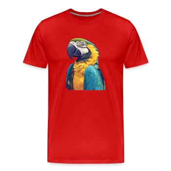 L’ère de l’ara - T-shirt bio Premium Homme - rouge - Devant - Damien (186cm)