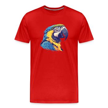 L’ère de l’ara - T-shirt bio Premium Homme - rouge - Devant - Damien (186cm)